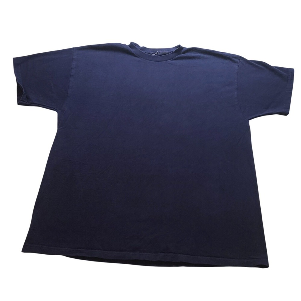 Unbranded Men's Navy Blue Short Sleeve Crew Neck Blank T-Shirt Size XL Casual